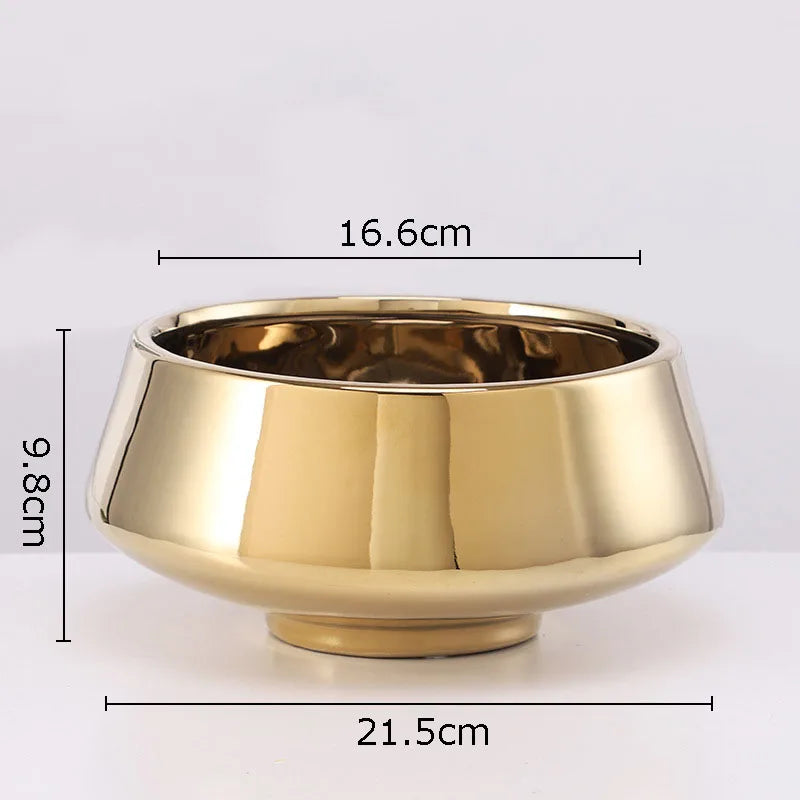 Minimalistische Goldene Keramikvase – Modernes Dekor - Apoletta