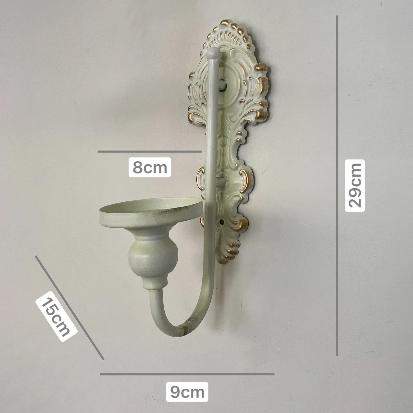 2er Set Nordische Wand-Kerzenhalter aus Gusseisen - Apoletta