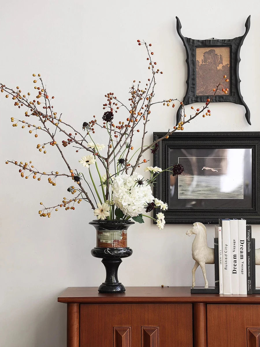 Natürliche Marmorvase im Vintage-Stil – Tisch- & Wohnzimmer-Dekor - Apoletta