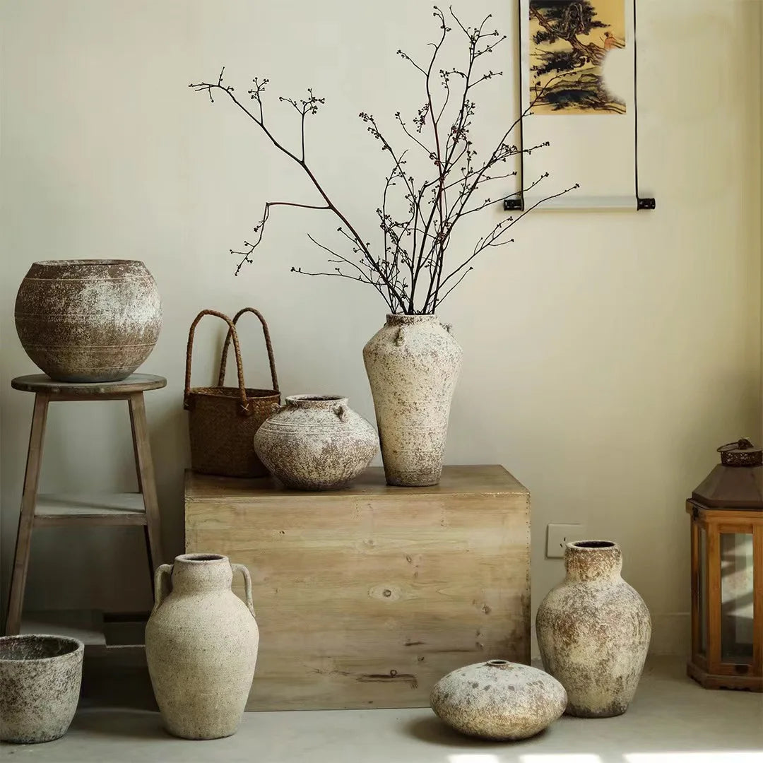 Retro Keramikvase im Wabi-Sabi Stil - Apoletta