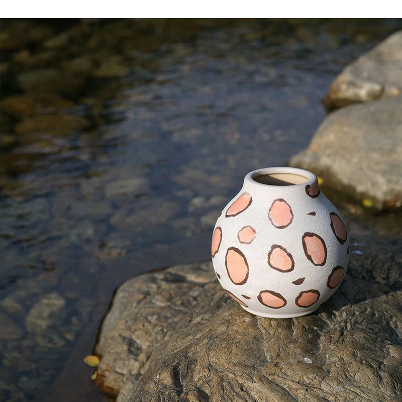 Einfache Keramikvase für Teetisch & Hydrokultur