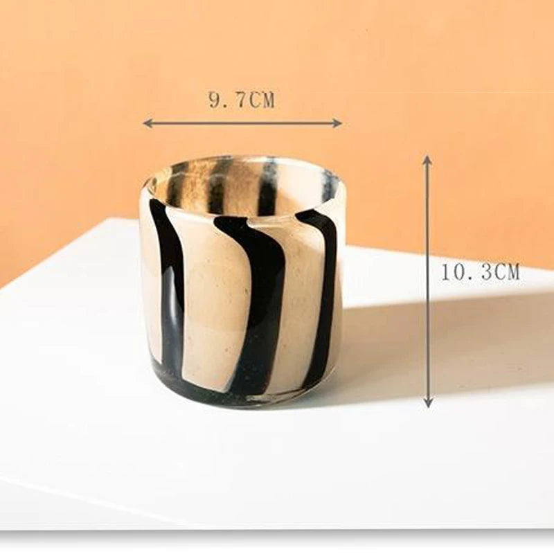 Antiker Glas-Kerzenhalter & Vase (Schwarz/Teefarben) - Apoletta