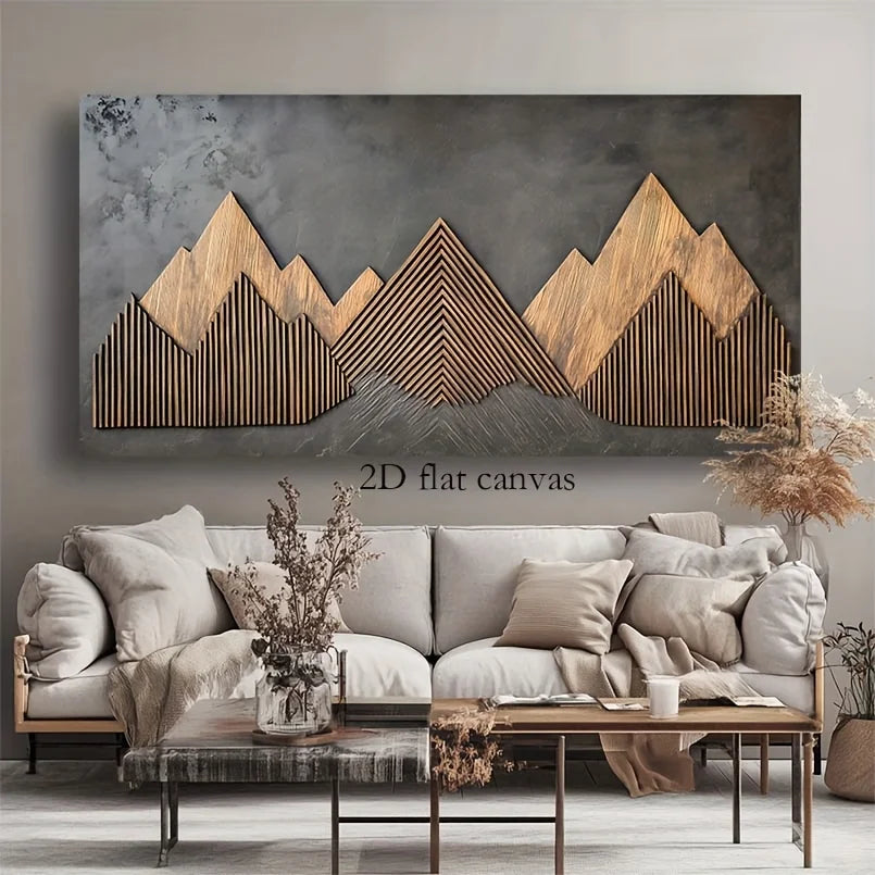 Nordische Wandkunst: Abstrakte Berge