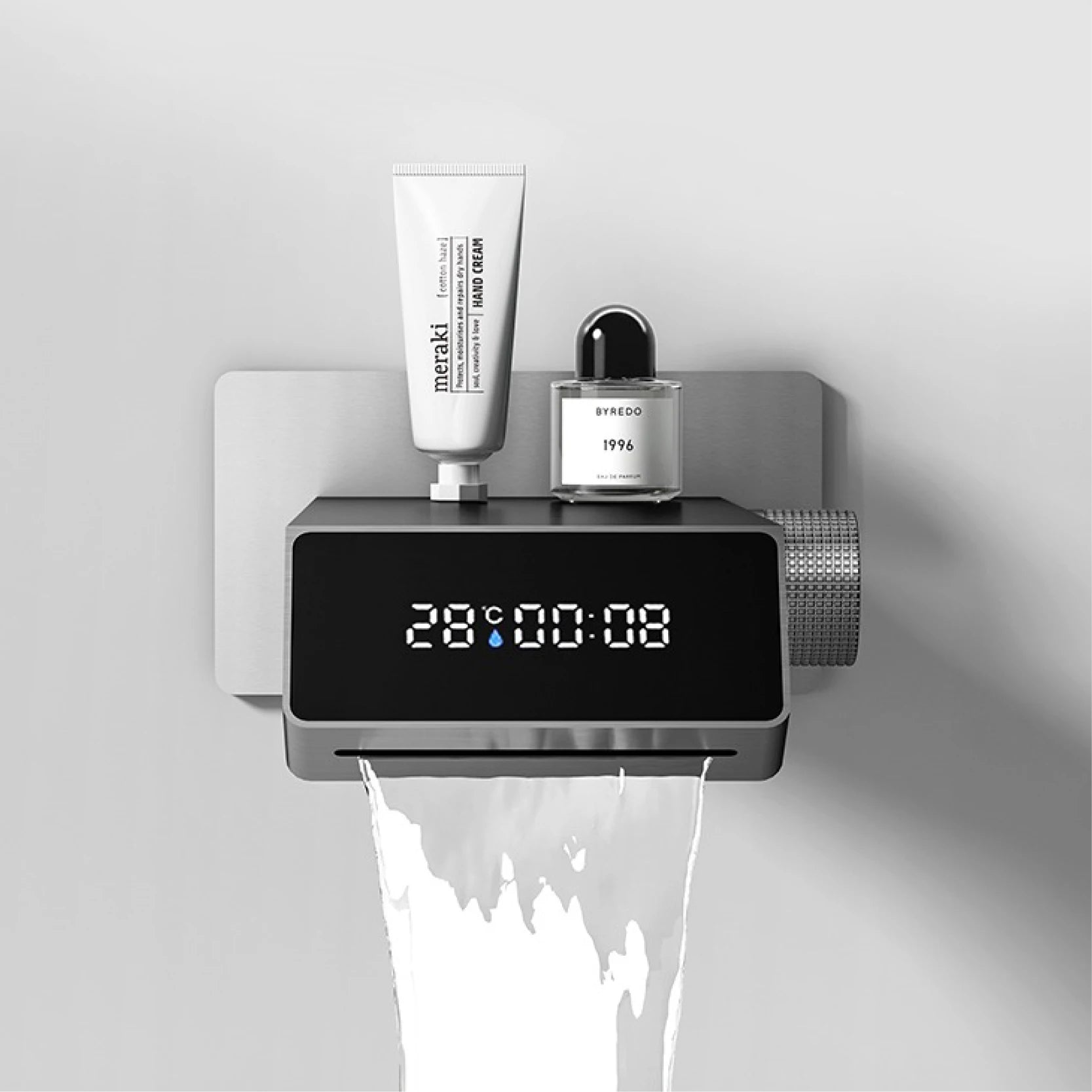 Wandarmatur in Gun-Grey mit LED-Display - Apoletta