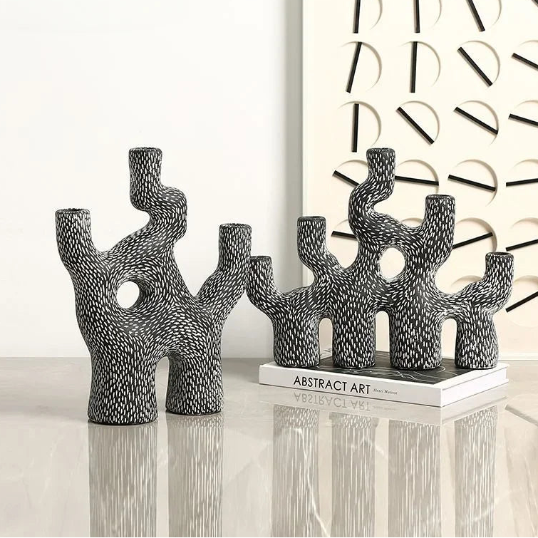 Abstrakter "Alien" Korallen-Kerzenständer – Kreatives Ornament - Apoletta