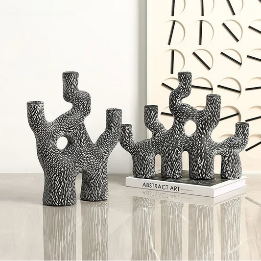 Abstrakter "Alien" Korallen-Kerzenständer – Kreatives Ornament - Apoletta