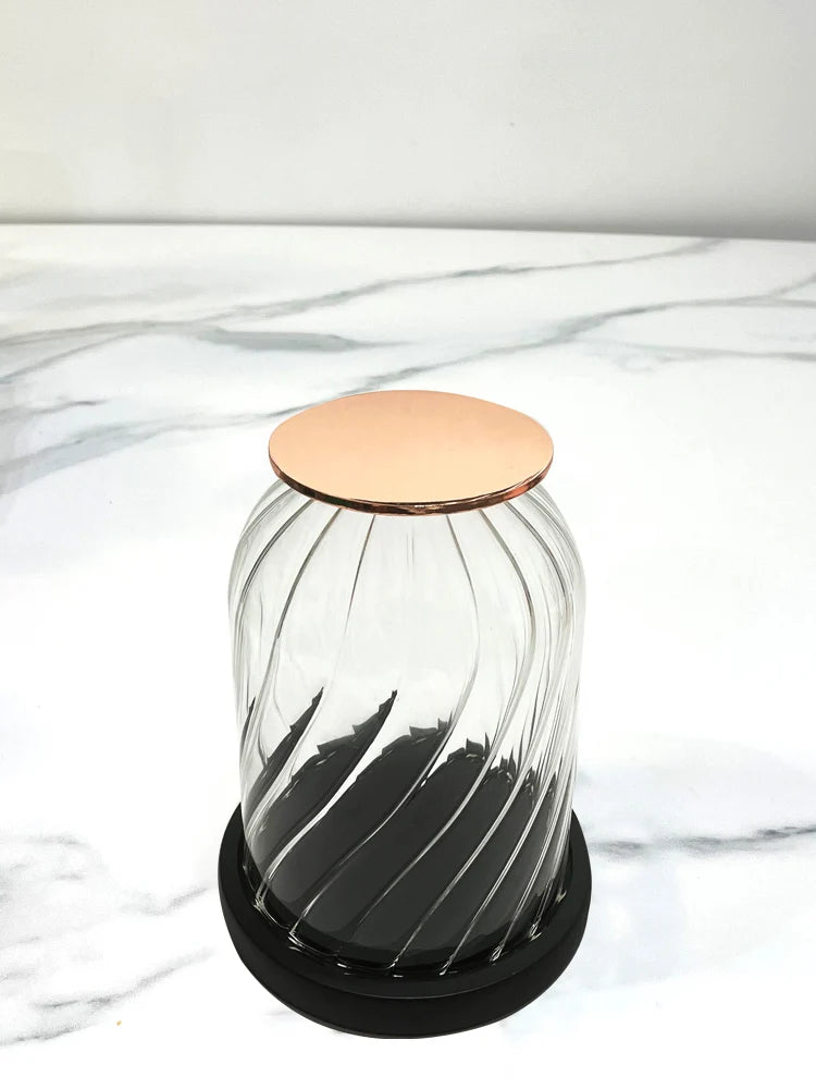 Designer-Kerzenhalter mit Glasabdeckung - Apoletta