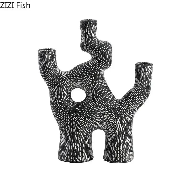 Abstrakter "Alien" Korallen-Kerzenständer – Kreatives Ornament - Apoletta