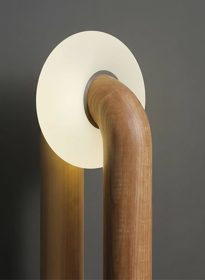 Künstlerische Retro Holz LED Tischlampe - Apoletta