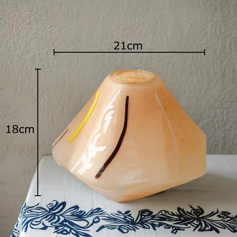 Geometrische Glasvase für Hydrokultur & Deko