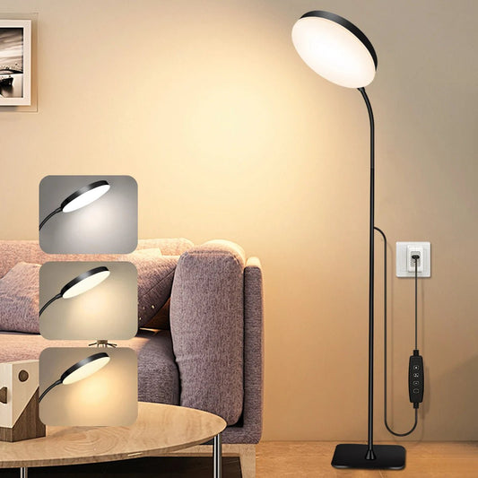 LED - Stehlampe: Flexible Leselampe mit austauschbarem Schwanenhals & Dimmfunktion - ApolettaApoletta