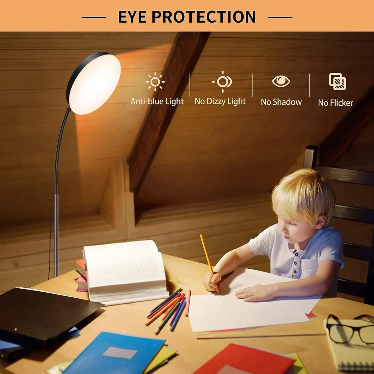 LED - Stehlampe: Flexible Leselampe mit austauschbarem Schwanenhals & Dimmfunktion - ApolettaApoletta