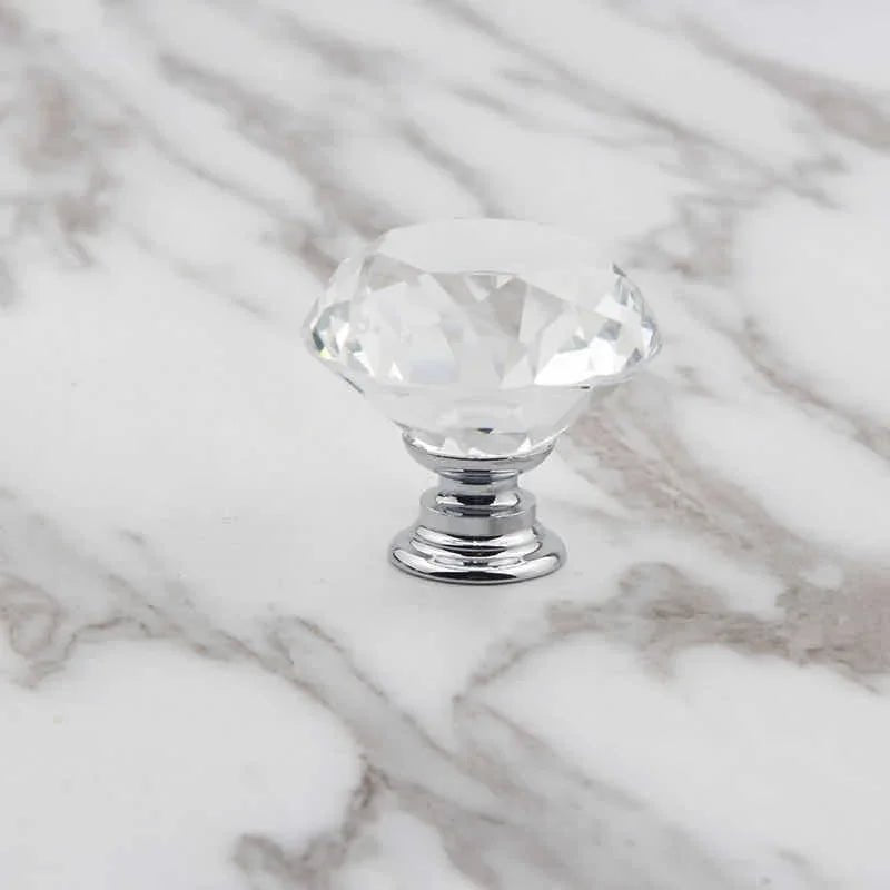 10er Set Kristall - Möbelknöpfe in Diamant - Form - ApolettaApoletta