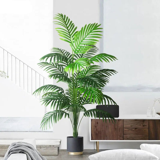 Große künstliche Palme (90 - 120 cm): Tropische Kunstpflanze für Haus & Garten - ApolettaApoletta