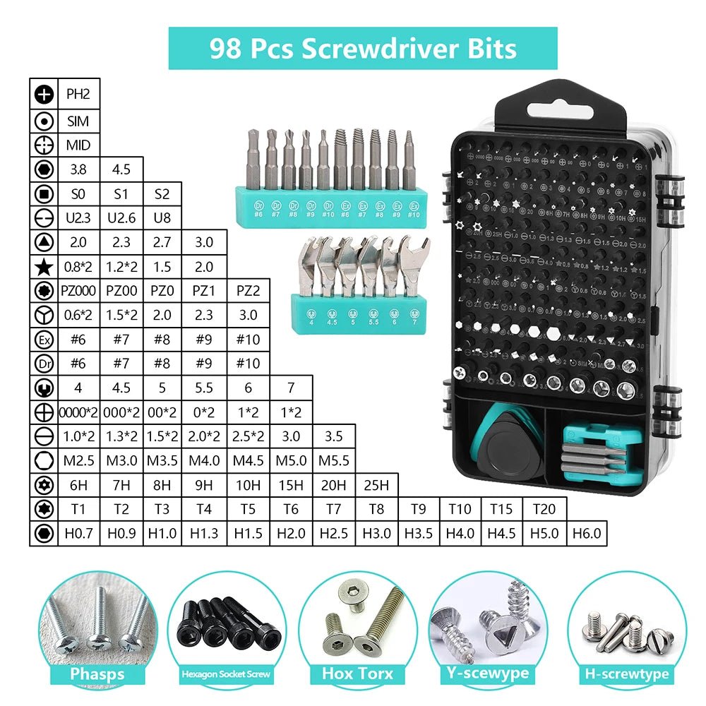 138 - in - 1 Präzisions - Schraubendreher - Set: Magnetische Torx - Bits - ApolettaApoletta