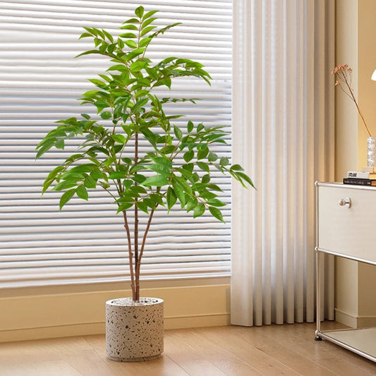Künstlicher Ficus - Baum: 76 - 140 cm großer Kunststoff - Banyan für Zuhause und Garten - ApolettaApoletta