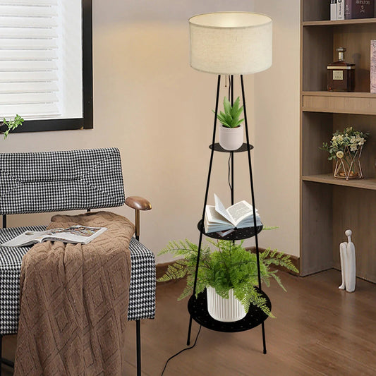 Moderne E27 - Stehlampe mit Regalen: Praktische Stehleuchte für mehr Platz - ApolettaApoletta