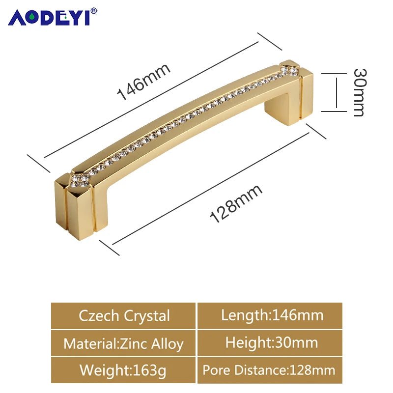 Kristall - Schubladengriffe in Diamant - Optik - ApolettaApoletta