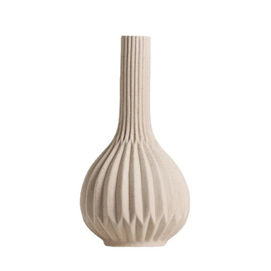 Minimalistische Keramik - Vase im Origami - Stil – Kunst für luftgetrocknete Blumen - ApolettaApoletta