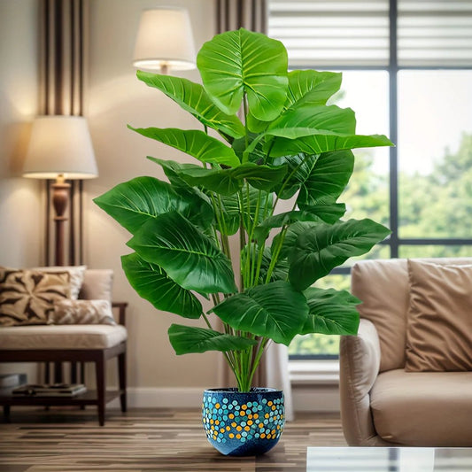 Lebensechte künstliche Palme: 100 cm, 18 Blätter für Zuhause - ApolettaApoletta