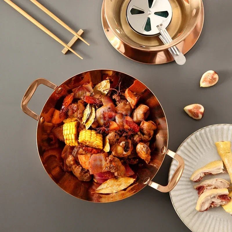 Verdickter Trockentopf: Robuster Edelstahl - Kochtopf für große Mengen & kleine Eintöpfe - ApolettaApoletta