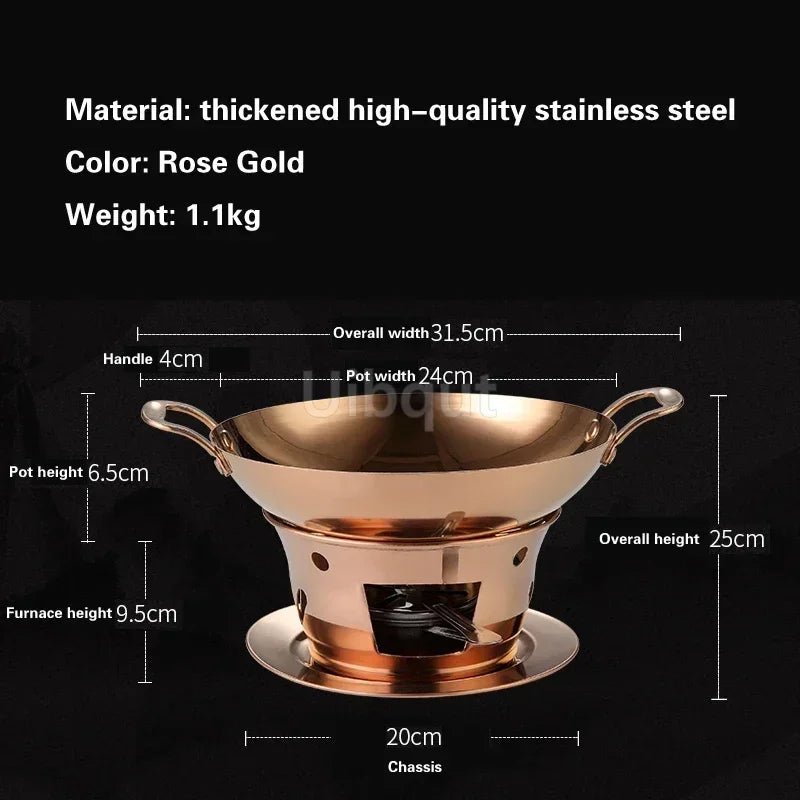 Verdickter Trockentopf: Robuster Edelstahl - Kochtopf für große Mengen & kleine Eintöpfe - ApolettaApoletta