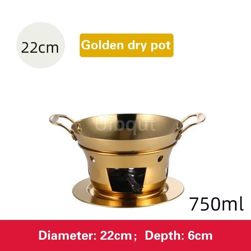 Verdickter Trockentopf: Robuster Edelstahl - Kochtopf für große Mengen & kleine Eintöpfe - ApolettaApoletta