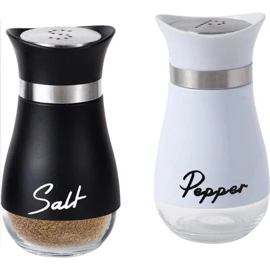 Gewürz - Shaker aus Glas: 2er - Set für Salz, Pfeffer & Grillgewürze - ApolettaApoletta