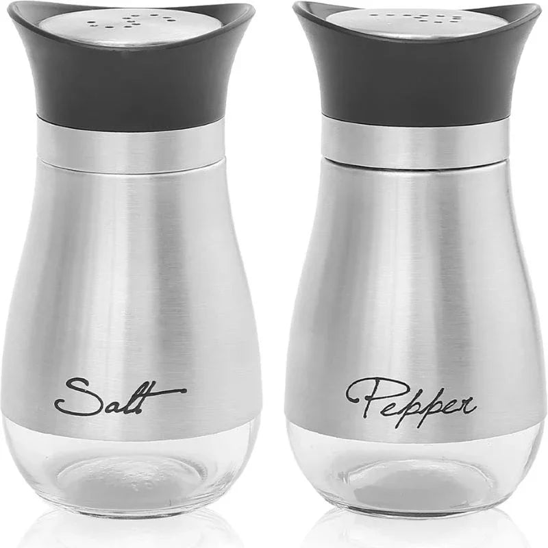 Gewürz - Shaker aus Glas: 2er - Set für Salz, Pfeffer & Grillgewürze - ApolettaApoletta