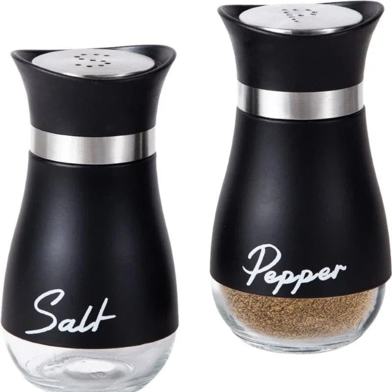 Gewürz - Shaker aus Glas: 2er - Set für Salz, Pfeffer & Grillgewürze - ApolettaApoletta