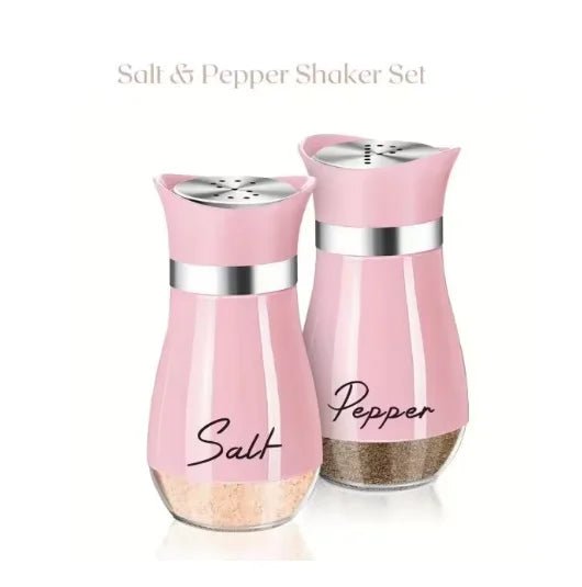 Gewürz - Shaker aus Glas: 2er - Set für Salz, Pfeffer & Grillgewürze - ApolettaApoletta