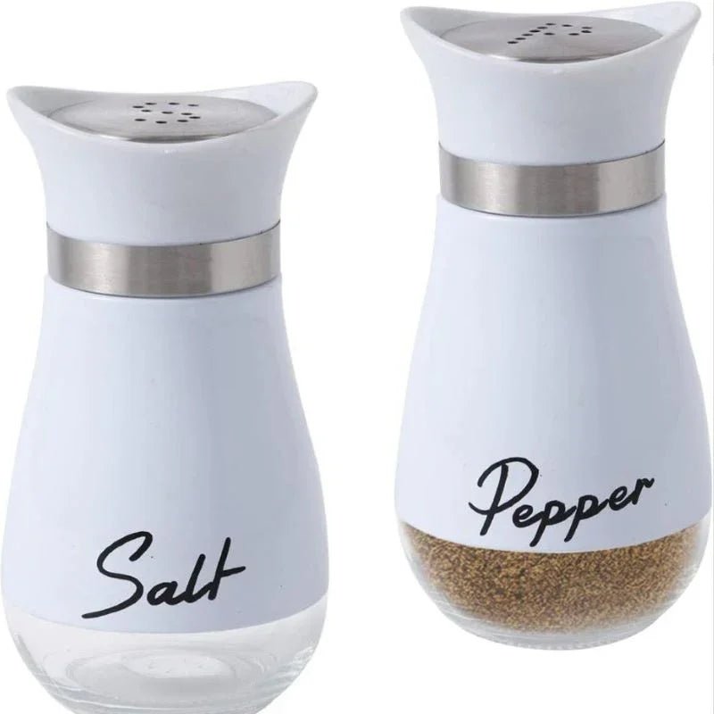 Gewürz - Shaker aus Glas: 2er - Set für Salz, Pfeffer & Grillgewürze - ApolettaApoletta