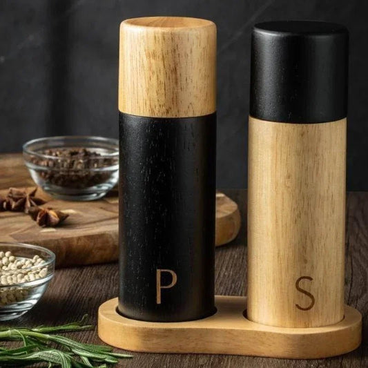 Salz - und Pfeffermühlen - Set aus Holz, 7 Zoll - ApolettaApoletta