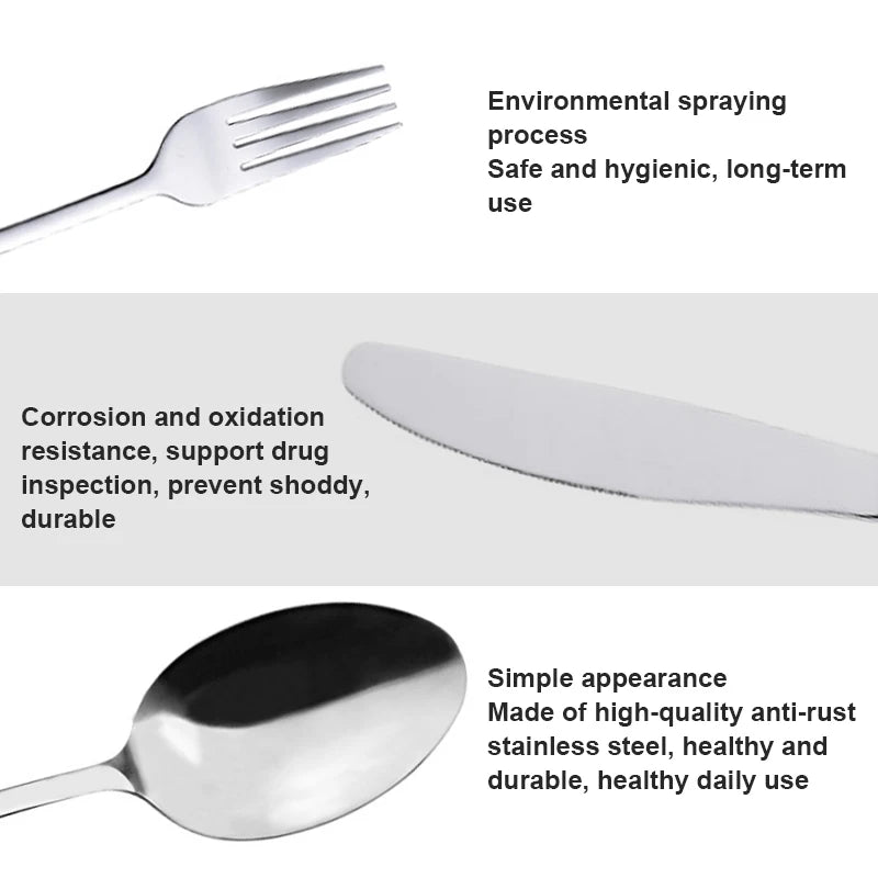 Besteck - Set aus Edelstahl: 20 - oder 40 - teiliges Set für Steakmesser, Gabel & Löffel - ApolettaApoletta