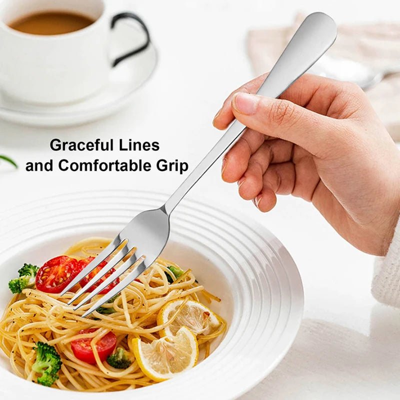 Besteck - Set aus Edelstahl: 20 - oder 40 - teiliges Set für Steakmesser, Gabel & Löffel - ApolettaApoletta