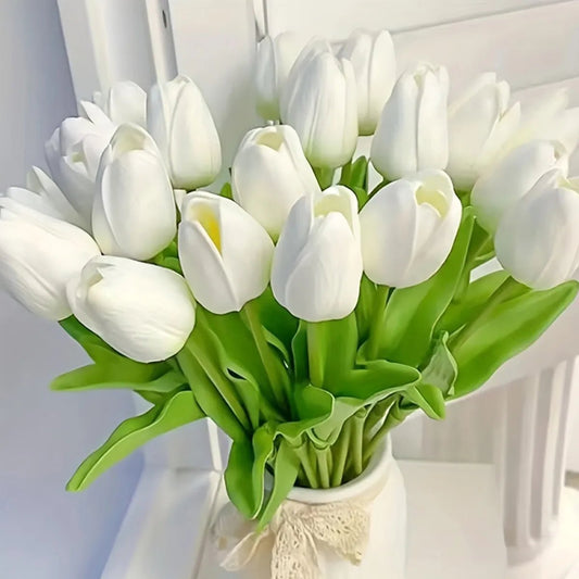 Künstliche Tulpen: 10er - Set realistische Blumen für Garten, Girlande & Heimdeko - ApolettaApoletta