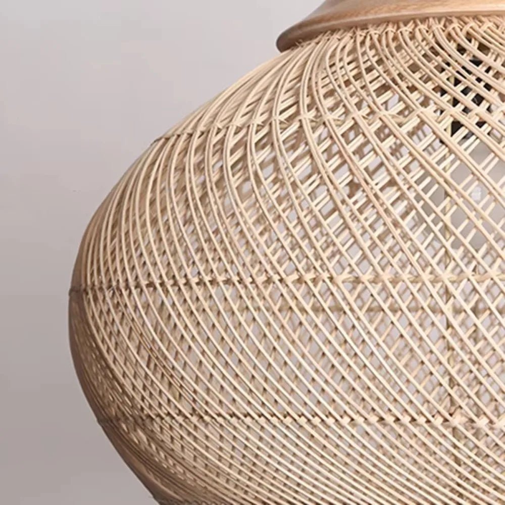 Vintage Rattan - Pendelleuchte: Boho - Hängelampe für Esszimmer, Küche & Restaurant - ApolettaApoletta