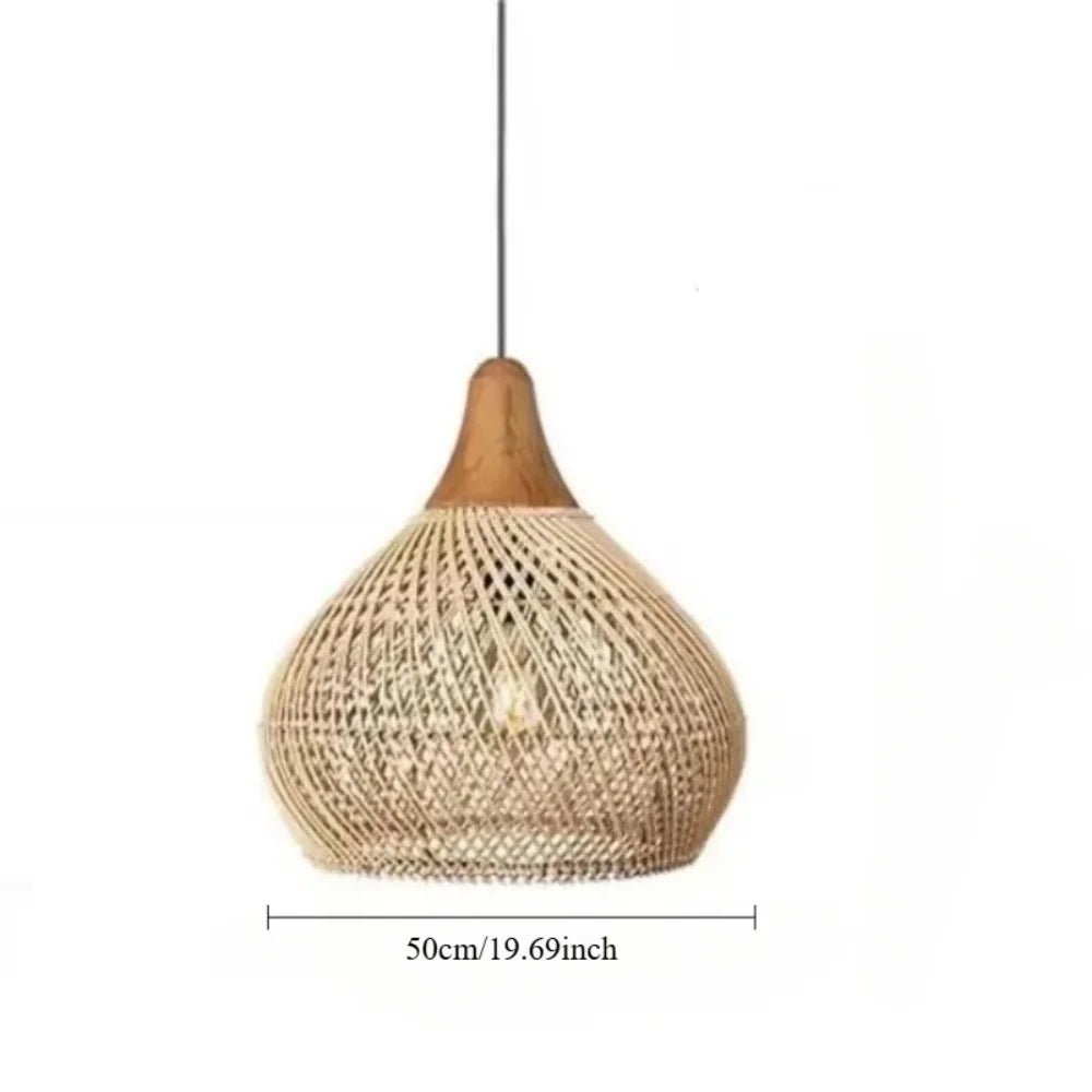 Vintage Rattan - Pendelleuchte: Boho - Hängelampe für Esszimmer, Küche & Restaurant - ApolettaApoletta