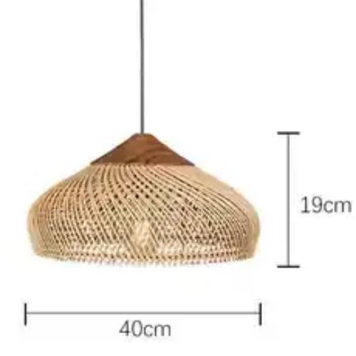 Vintage Rattan - Pendelleuchte: Boho - Hängelampe für Esszimmer, Küche & Restaurant - ApolettaApoletta