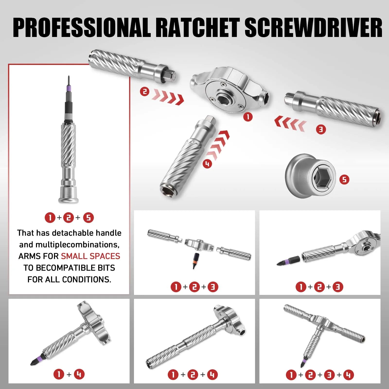 66 - in - 1 Ratschen - Schraubendreher - Set: Magnetische Bits & Mini - Werkzeug für PC & Haushalt - ApolettaApoletta