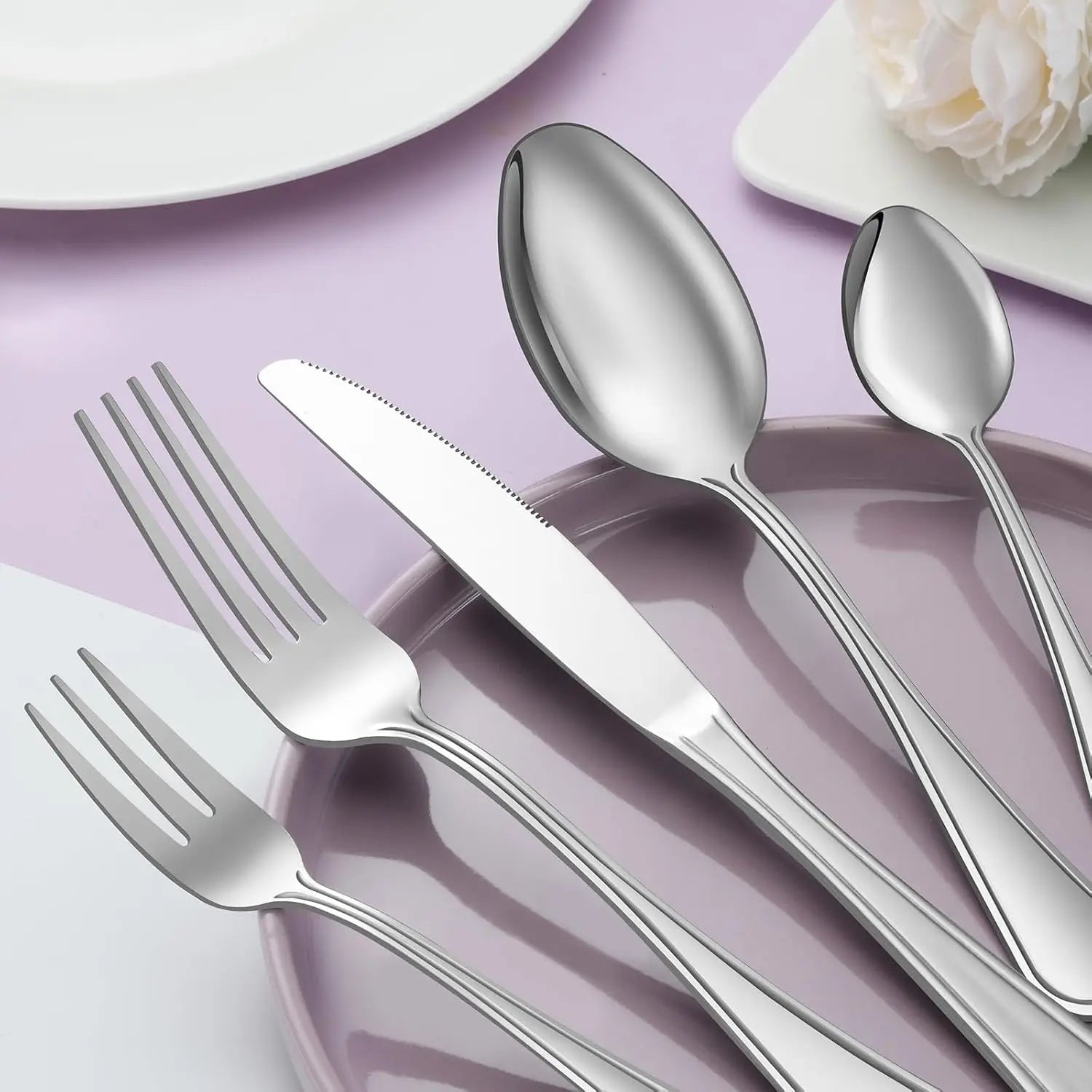 72 - teiliges Besteck - Set aus Edelstahl: Hochglanz für 12 Personen & spülmaschinengeeignet - ApolettaApoletta