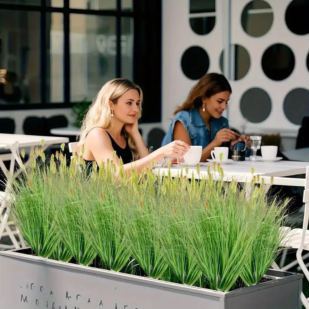 UV - beständige künstliche Zwiebel - Gras - Pflanzen: 8er - Set für Garten & Innen - Deko - ApolettaApoletta