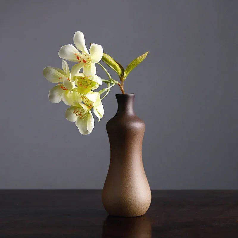 Retro - Zen - Vase: Keramik - Blumeneinsatz für Hydrokultur - Blumen & Tischdekoration - ApolettaApoletta