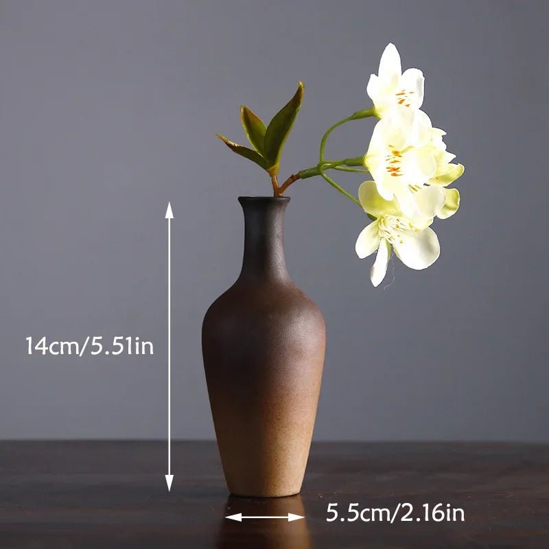 Retro - Zen - Vase: Keramik - Blumeneinsatz für Hydrokultur - Blumen & Tischdekoration - ApolettaApoletta