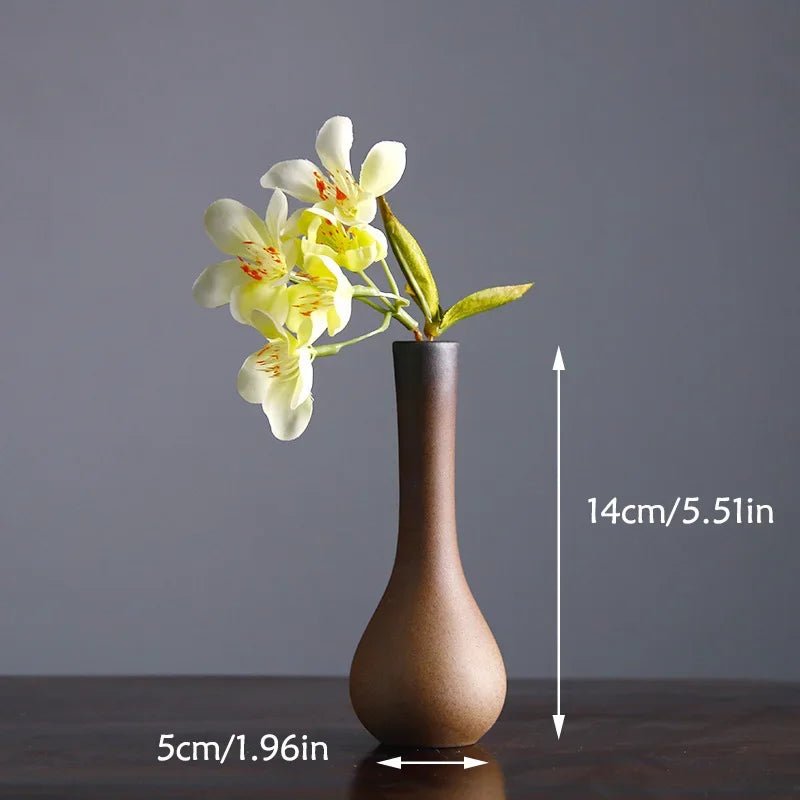 Retro - Zen - Vase: Keramik - Blumeneinsatz für Hydrokultur - Blumen & Tischdekoration - ApolettaApoletta