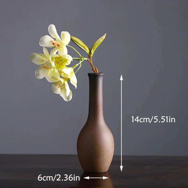 Retro - Zen - Vase: Keramik - Blumeneinsatz für Hydrokultur - Blumen & Tischdekoration - ApolettaApoletta