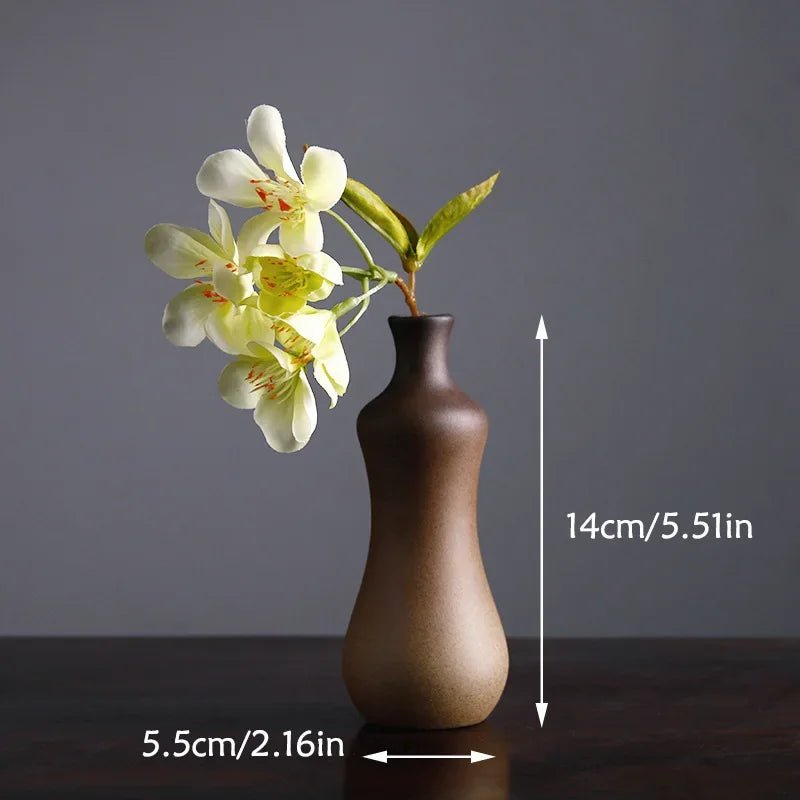 Retro - Zen - Vase: Keramik - Blumeneinsatz für Hydrokultur - Blumen & Tischdekoration - ApolettaApoletta