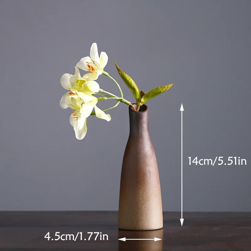 Retro - Zen - Vase: Keramik - Blumeneinsatz für Hydrokultur - Blumen & Tischdekoration - ApolettaApoletta
