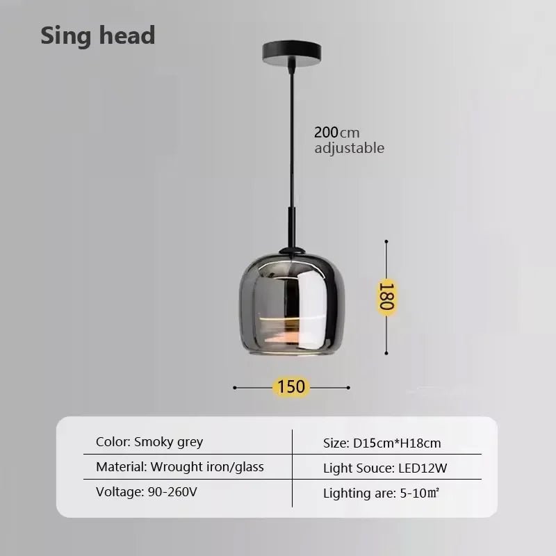 Moderne Pendelleuchte aus Glas - ApolettaApoletta