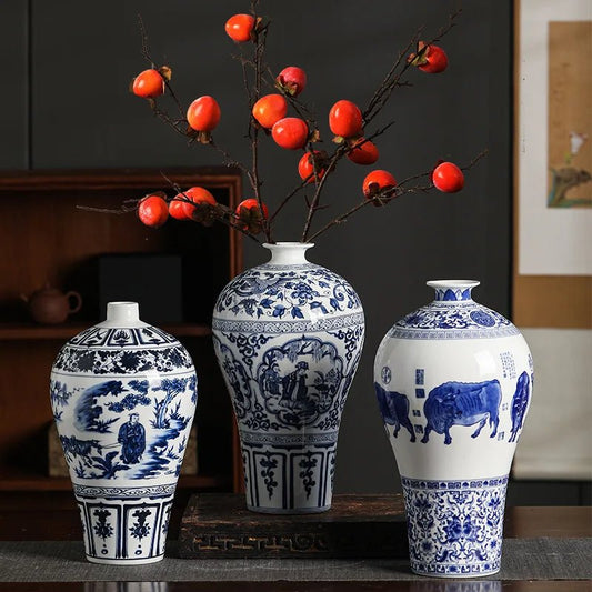 Antike Keramikvase: Dekorative Bogu - Regal - Vase & Blumentopf - ApolettaApoletta